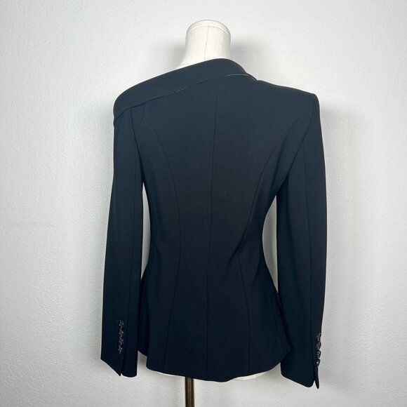 Landscape Black Fitted Blazer with One Shoulder Strap - Size 2 - Picture 2 of 9